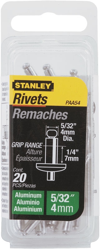 Stanley 1-PAA52T Popnagels 4X3mm - 20 stuks