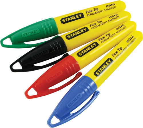 Stanley 1-47-329 Markeerstift Mini Rood/Groen/Blauw/Zwart (x72)