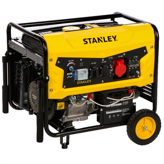 Stanley 604800100 SG 7500B Benzine Generator AVR 7.5 kW 400V