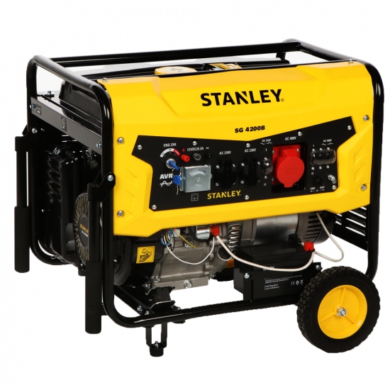 Stanley 604800130 SG 4200B Benzine Generator AVR 4,3 kW 400V