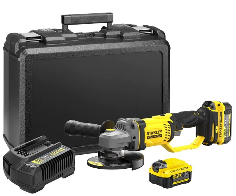 Stanley SFMCG400M2K FATMAX® V20 Haakse slijper 125mm 18 Volt 4.0 Ah Li-ion