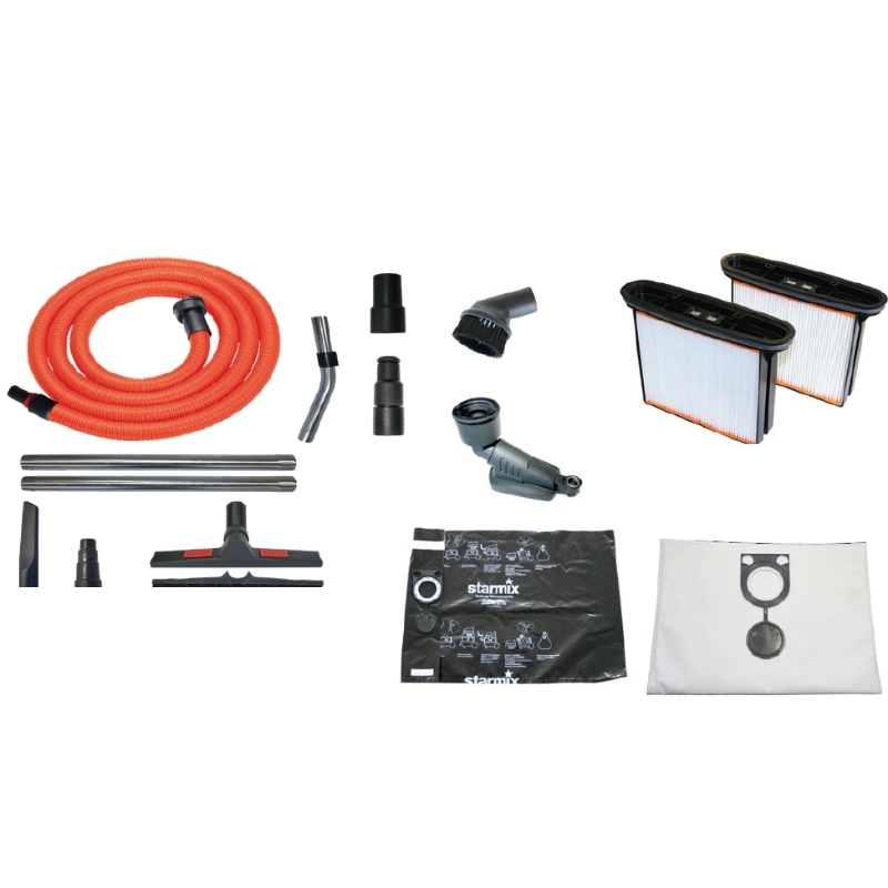 Starmix 100166 iPulse L-1635 PREMIUM PLUS Stofzuiger met iPulse Permanent Clean System + bevestiging voor systainers