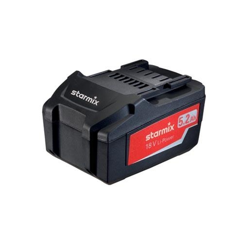 Starmix Accessoires 459745 Accu 18 Volt 5,2Ah Li-Power