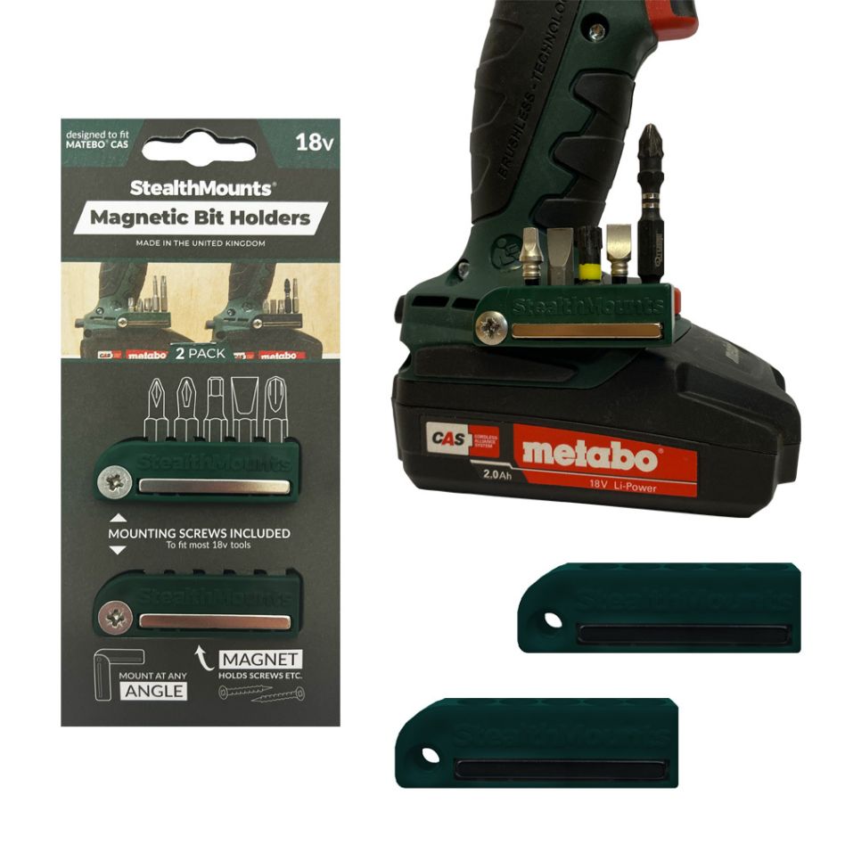 StealthMounts BH-MT-GRN-2 Groene Bithouder voor Metabo CAS (2 Set)