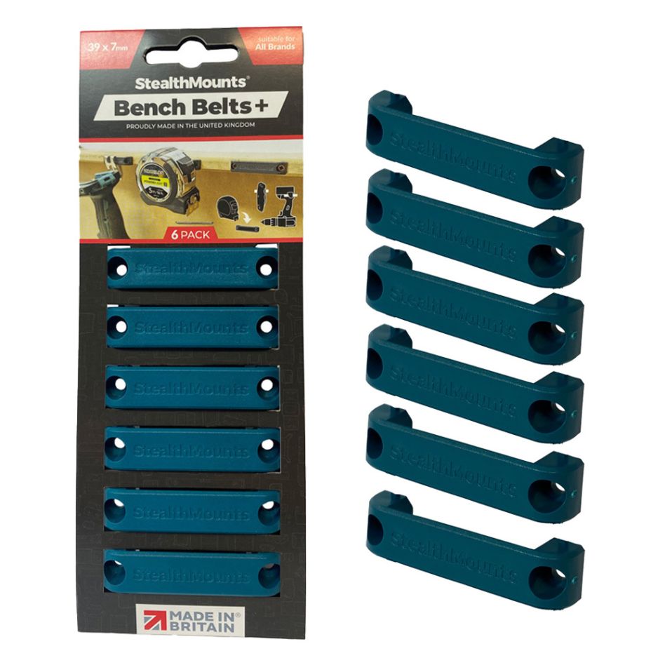 StealthMounts BB-PL-BLU-6 Blauwe Bankriem + (6 stuks)