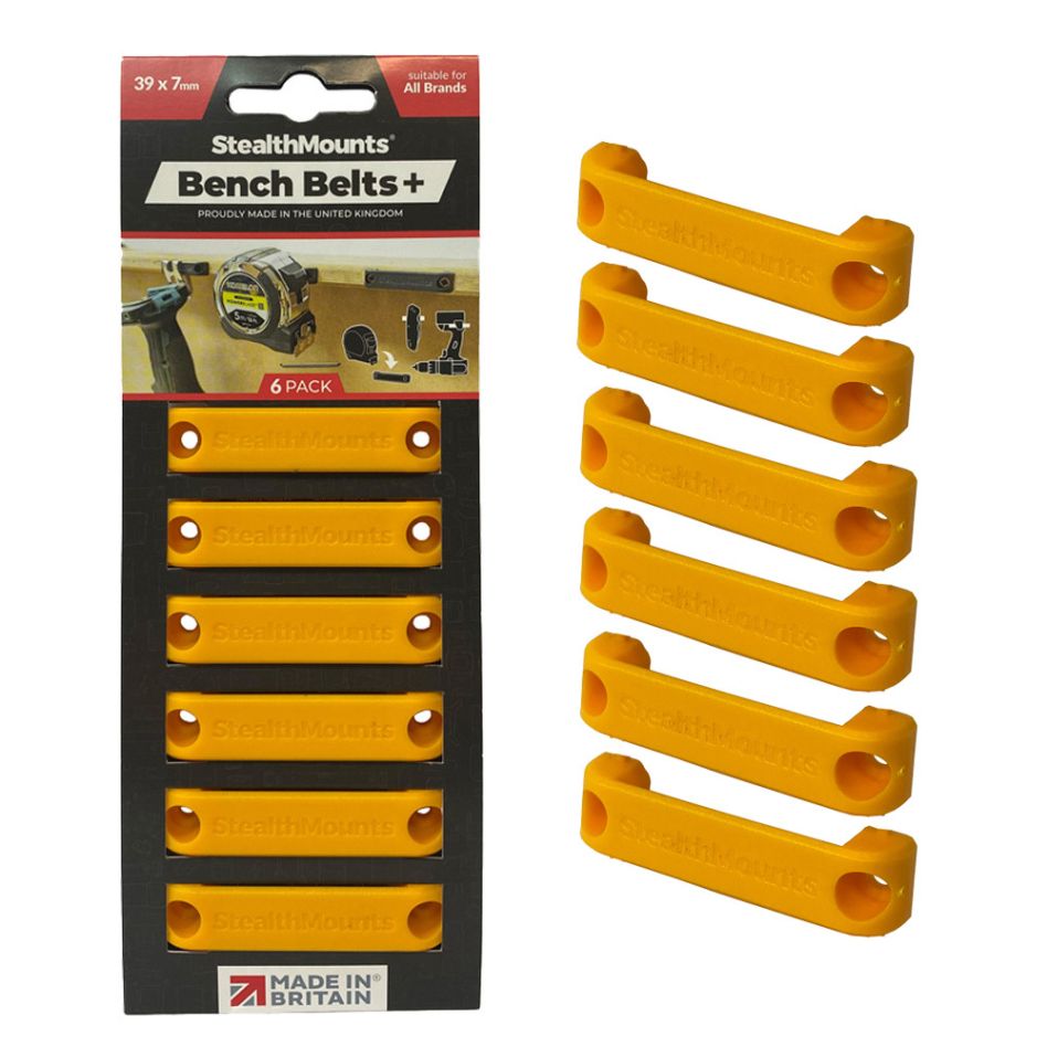 StealthMounts BB-PL-YLW-6 Gele Bankriem + (6 stuks)