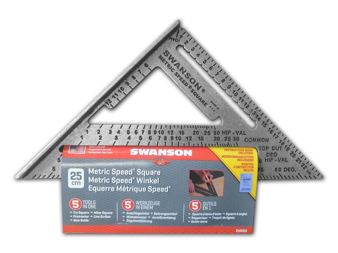 SWANSON EU202 Metrische Speed Square W/BL 25 cm