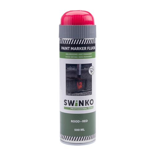 Swinko 24.001.04 Markeerverf Paint marker 500 ml - rood fluoriserend  