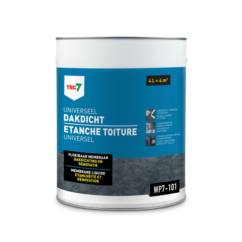 TEC7 602470000 WP7-101 Universeel Dakdicht Vloeibaar membraan emmer 4L