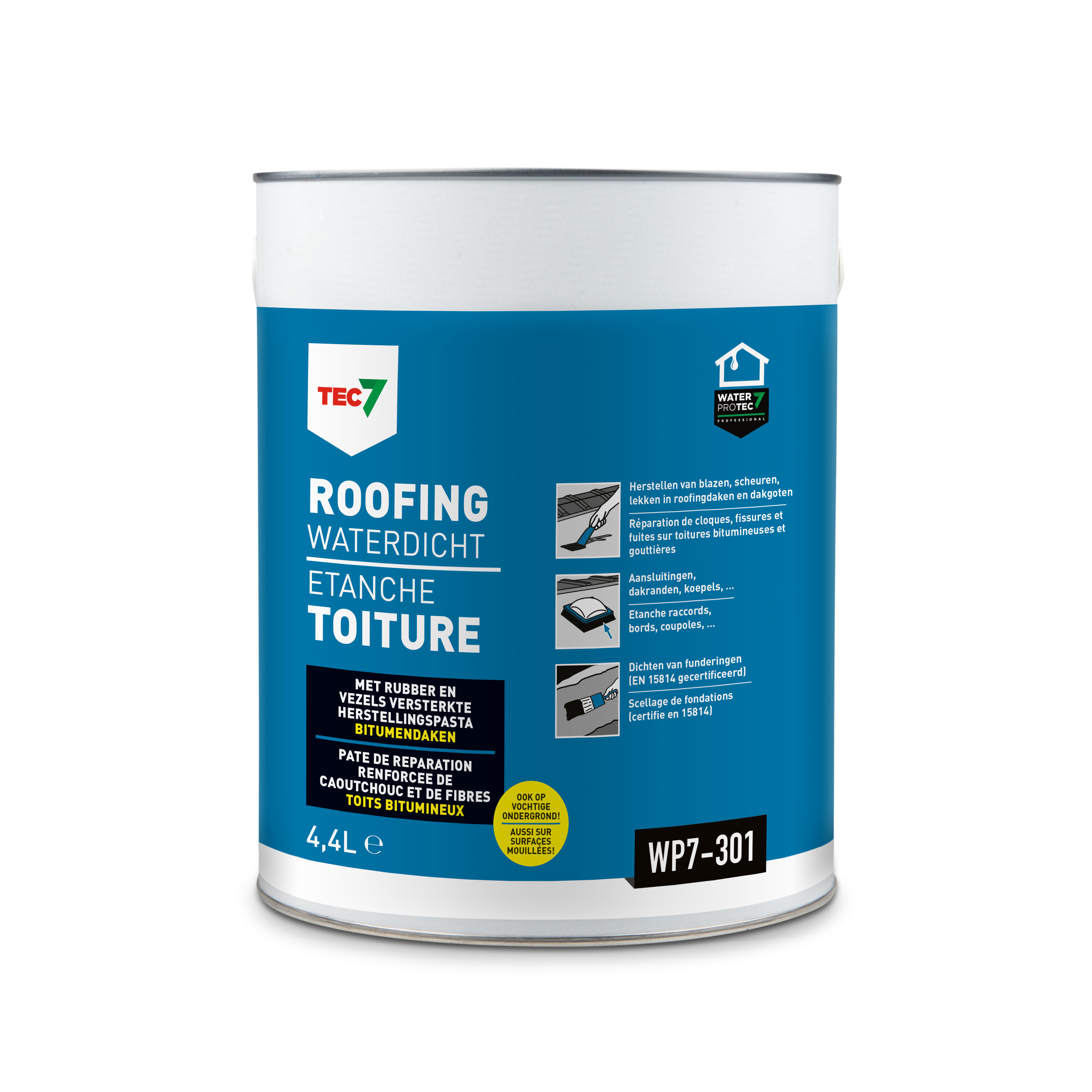 TEC7 602205000 WP7-301 Roofing Waterdicht Herstellingspasta pot 4,4L