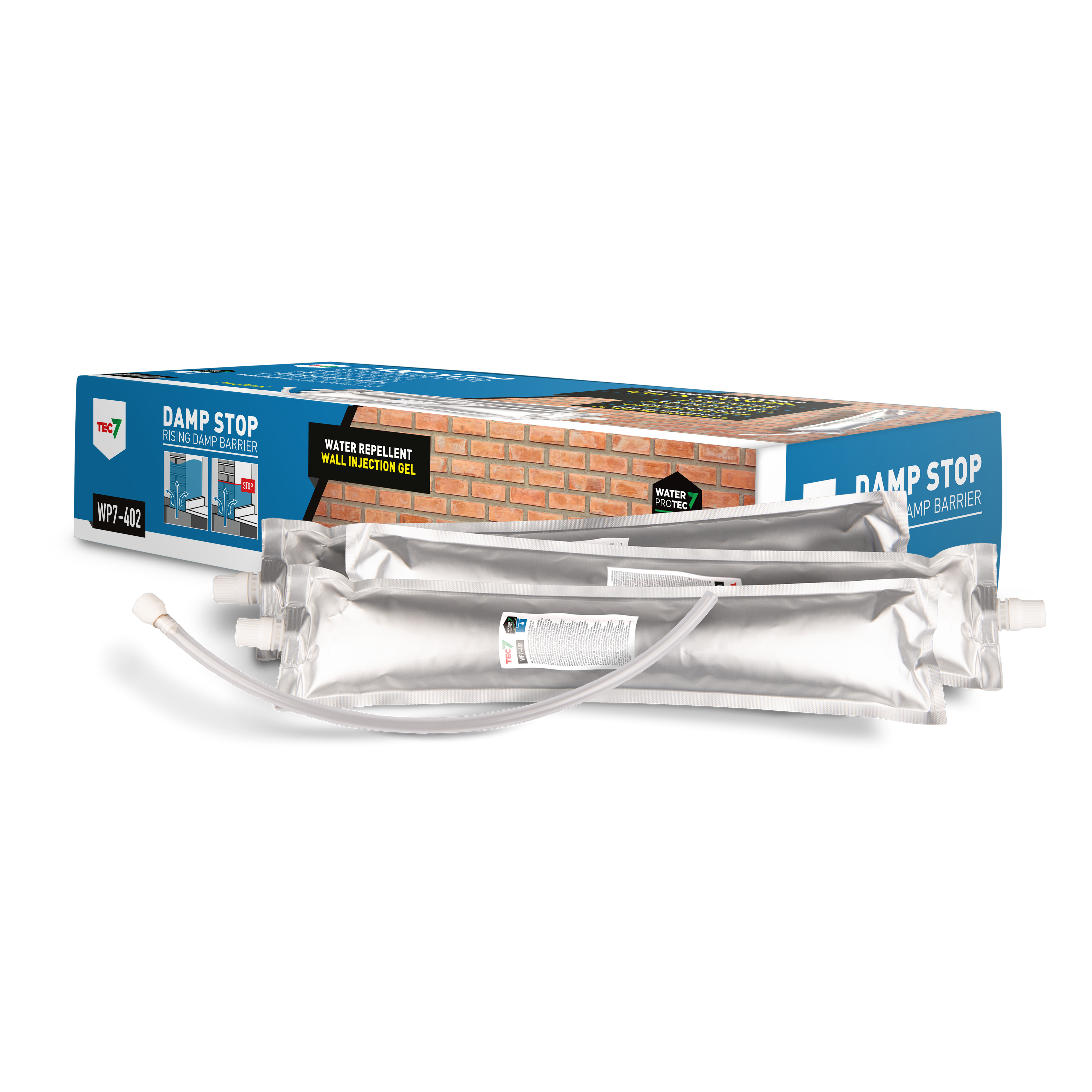 TEC7 602060000 WP7-402 Stop Opstijgend Vocht Muurinjectiecrème + tip 550ml 3ST