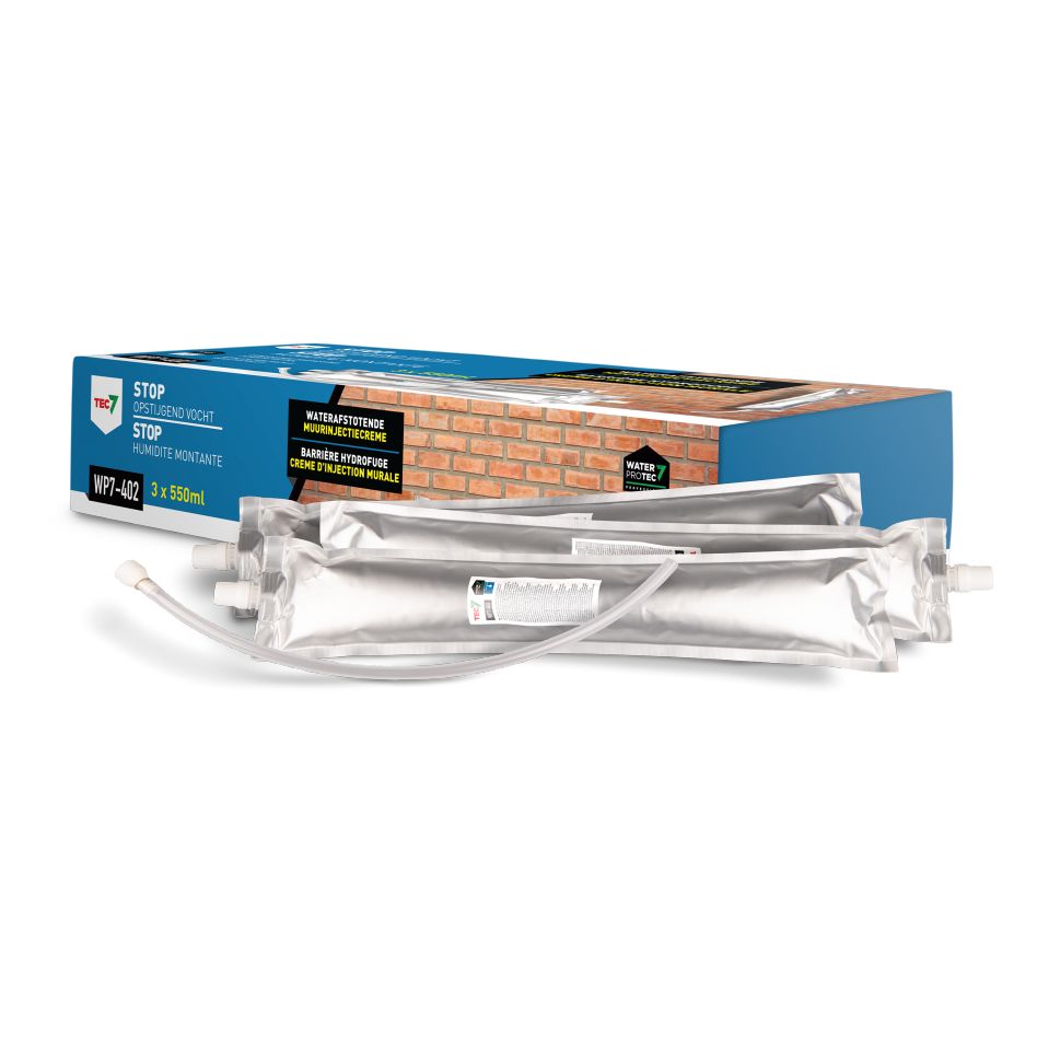TEC7 602060000 WP7-402 Stop Opstijgend Vocht Muurinjectiecrème + tip 550ml 3ST