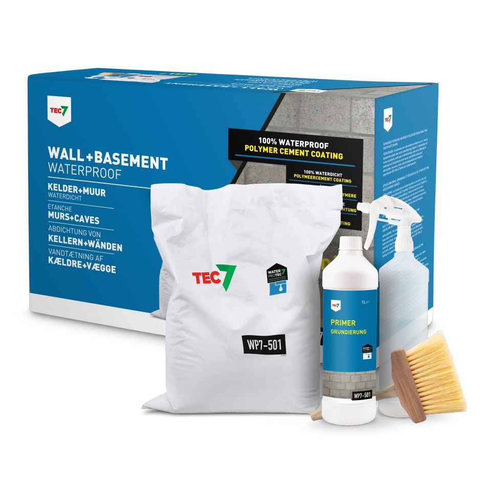 TEC7 602090000 WP7-501 Kelder + Muur Waterdicht Polymeercement coating SET