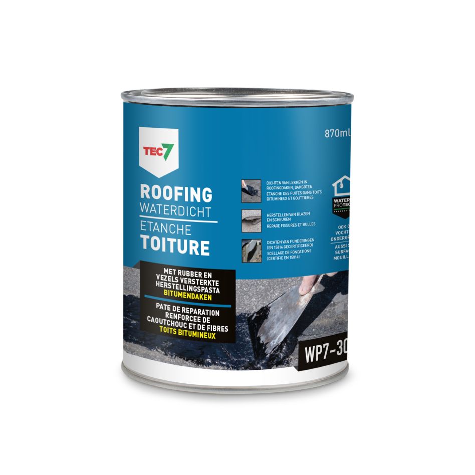 TEC7 602206000 WP7-301 Roofing Waterdicht Herstellingspasta blik 870ml
