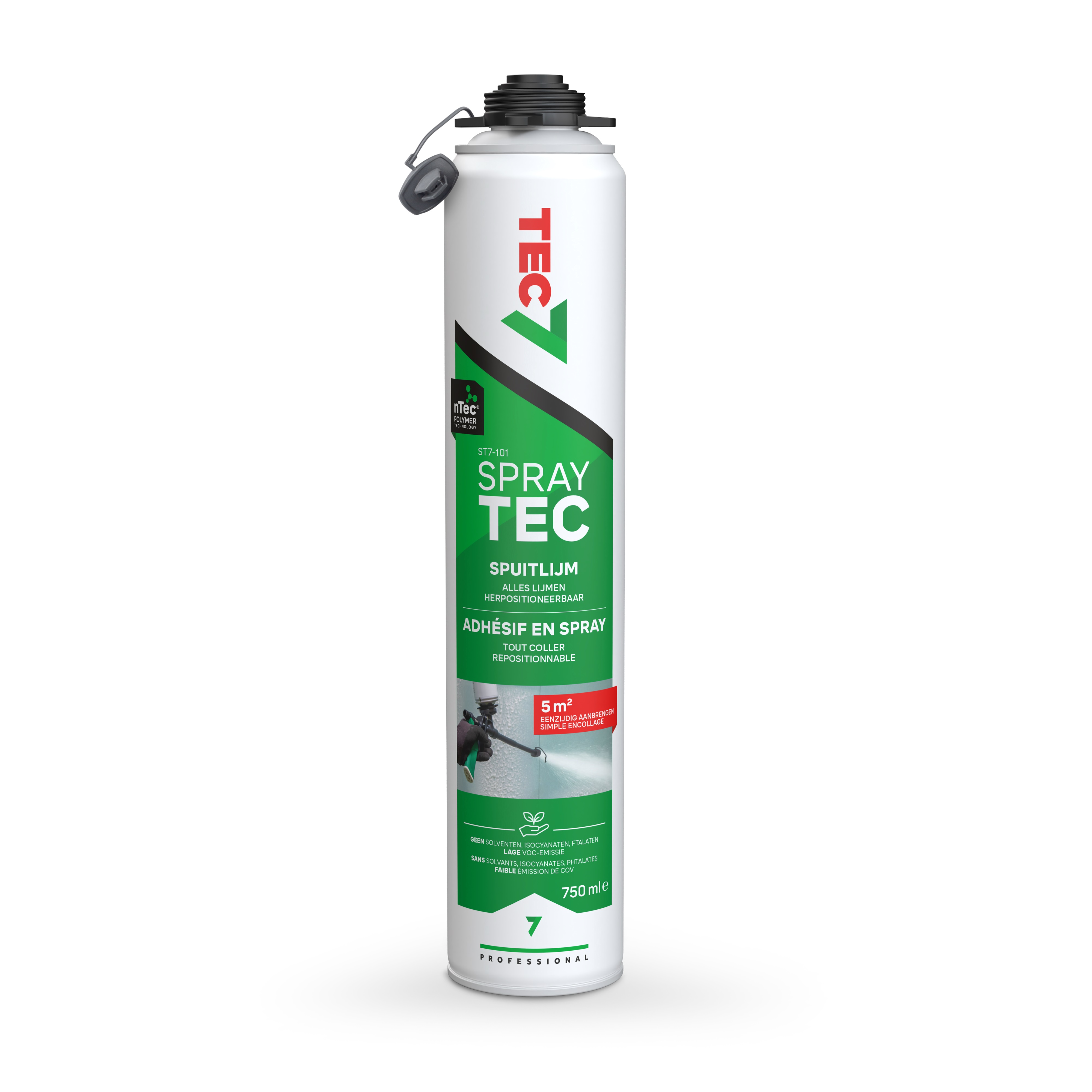 TEC7 530001000 ST7-101 SprayTec Large Surfaces Polymeer spuitlijm aerosol 750ml