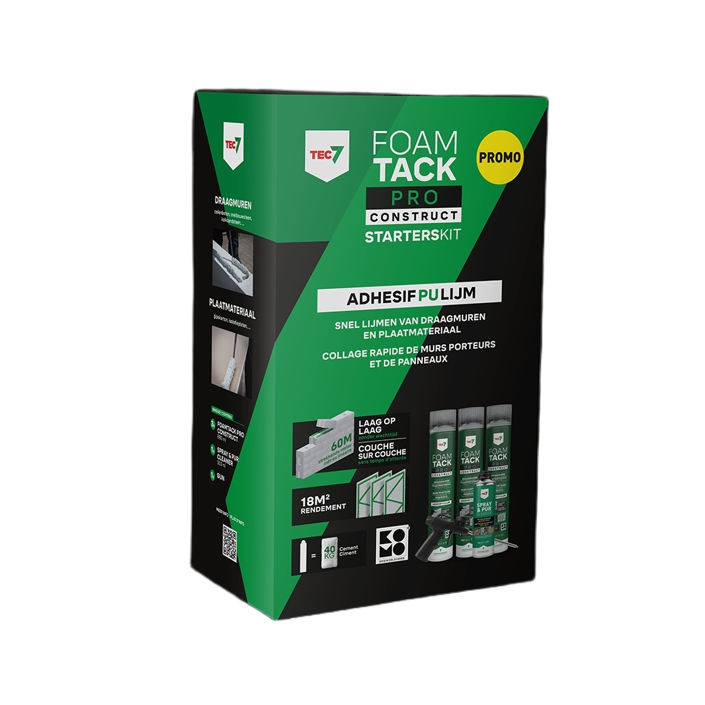 TEC7 670995000 FoamTack Pro Construct Starterskit lijmschuim