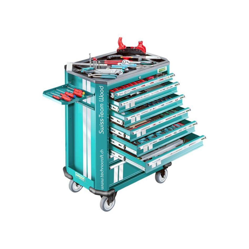 technocraft 729718 Gereedschapwagen SWISS TEAM WOOD 282-delig
