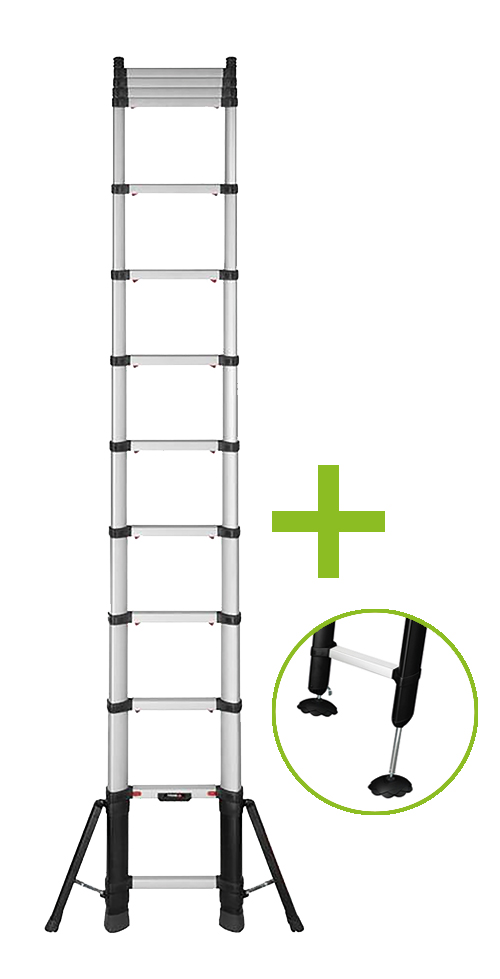 Telesteps 72241-781/9190-209 Prime Line 4,1M Telescopische ladder + Verstelbare veiligheidsvoeten