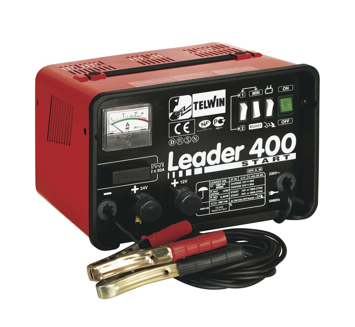 Telwin 830807551 LEADER 400 Batterijlader met start functie 12/24V 45A