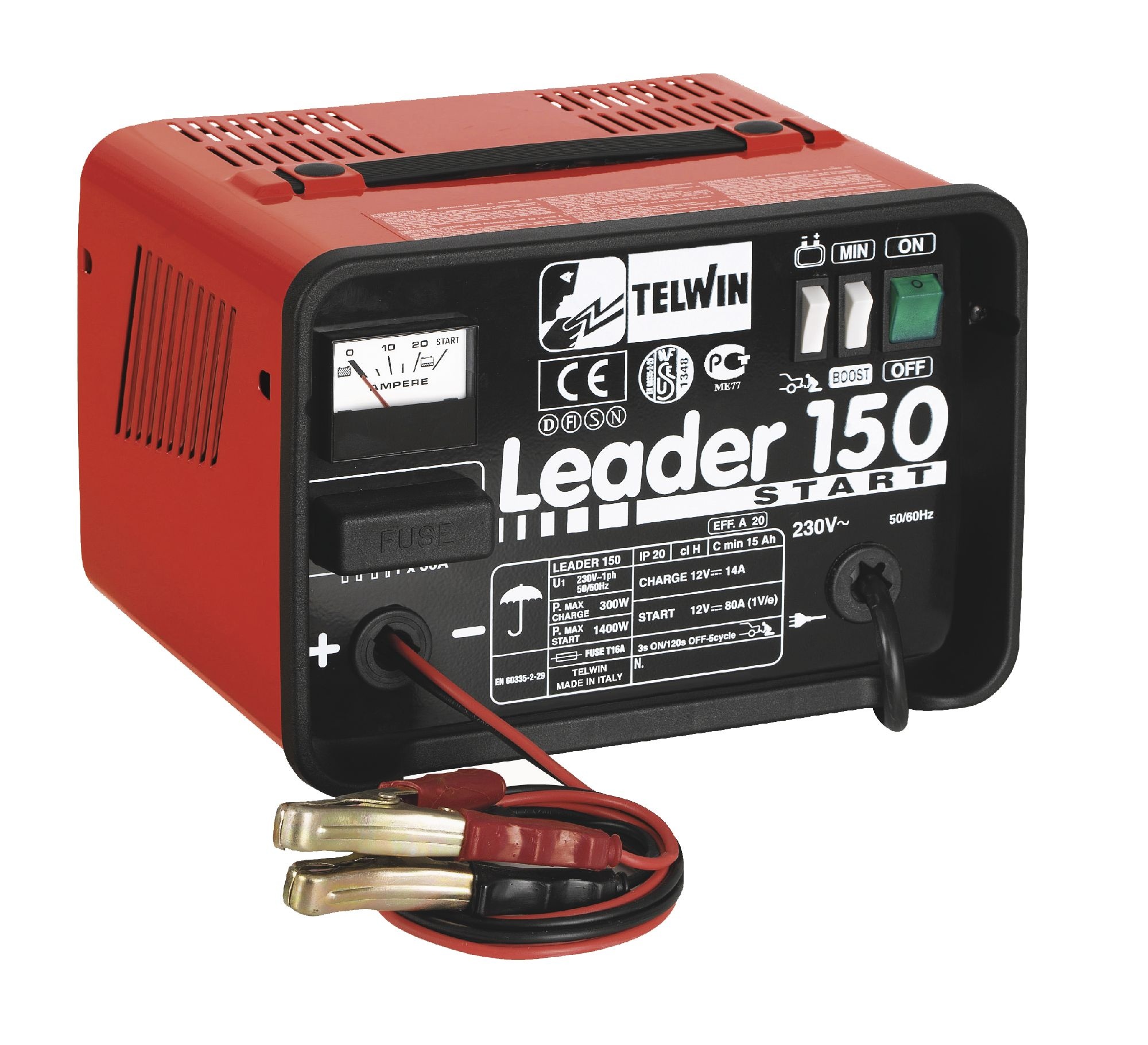 Telwin 830807549 LEADER 150 Batterijlader met start functie 12V 20A