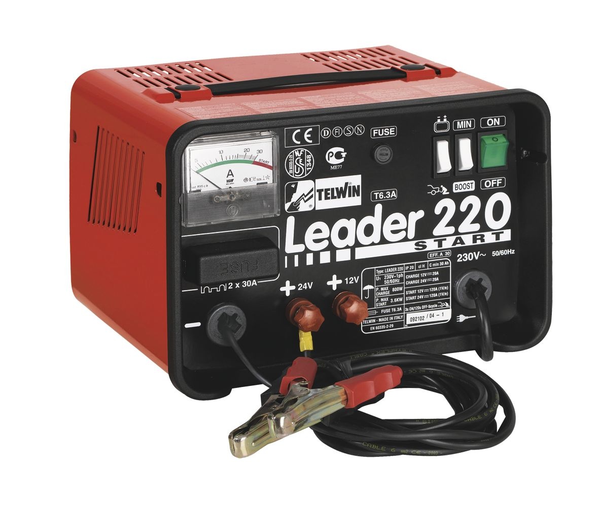 Telwin 830807550 LEADER 220 Batterijlader met start functie 12/24V 30A