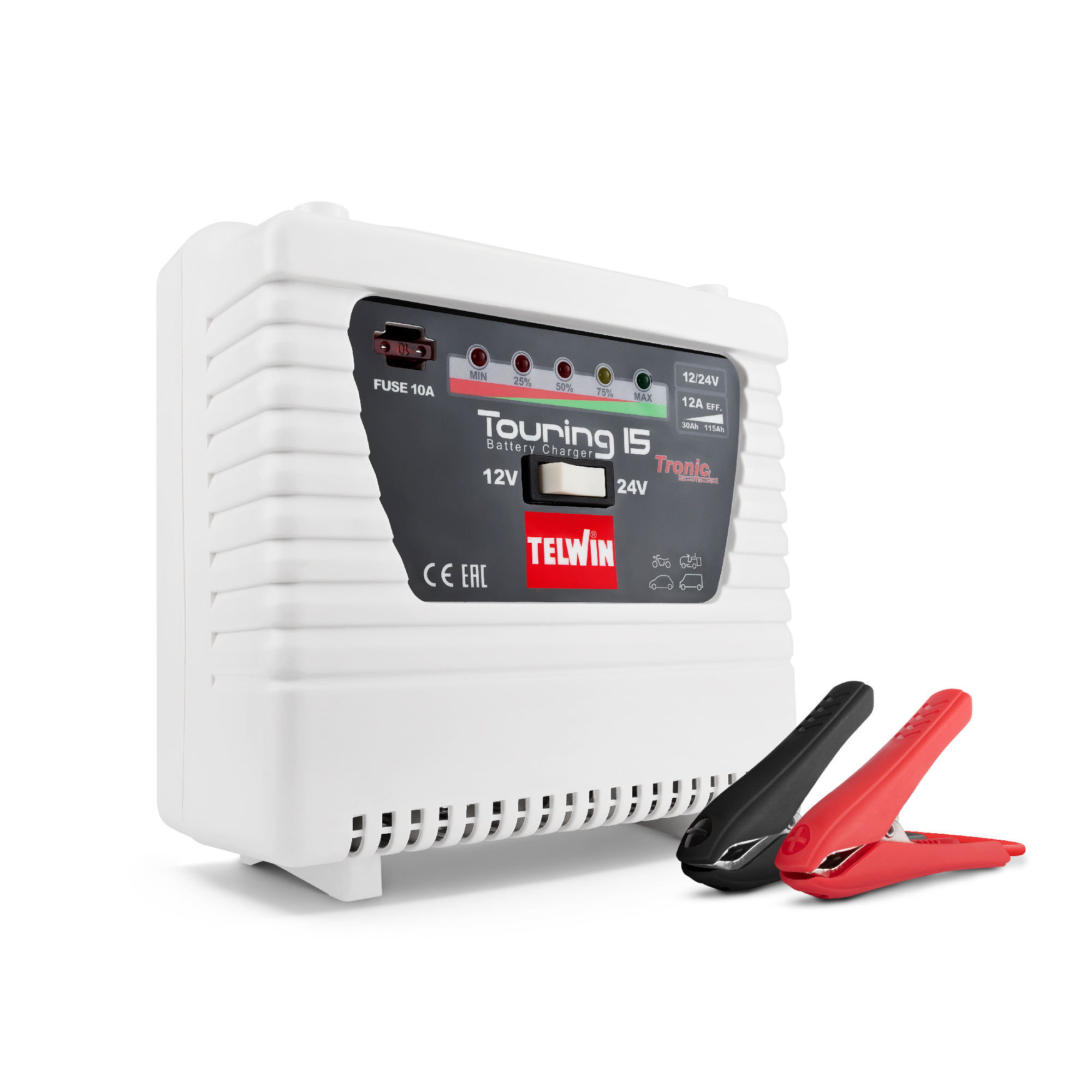 Telwin 830807555 TOURING 15 Kleine 12/24 V 6/4.5A lader voor lood Accu's