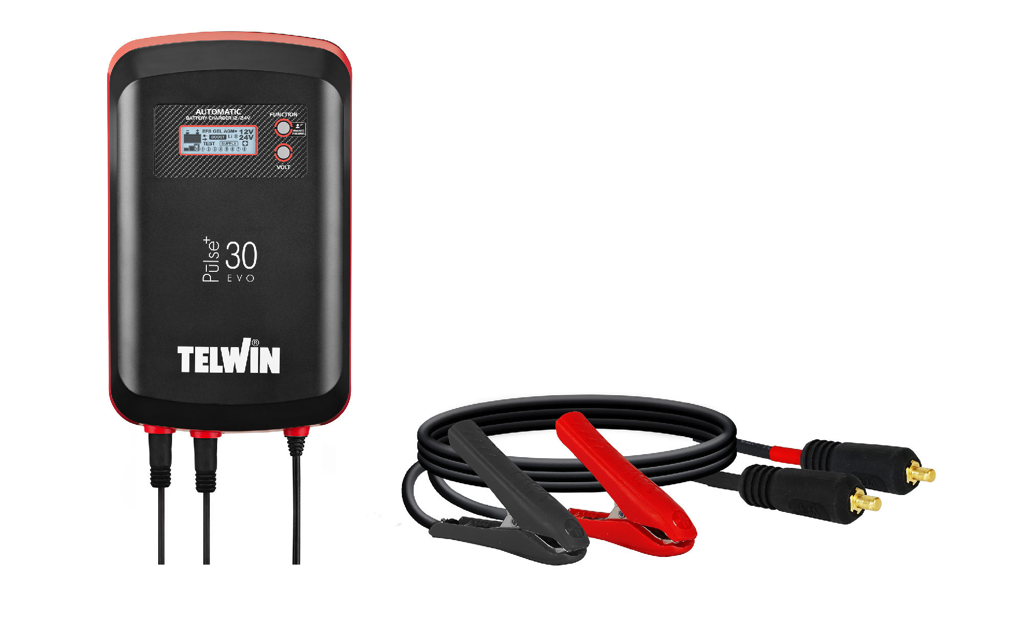 Telwin 830807610 PULSE 30EVO Multifunctionele elektronische batterijlader druppellader 12/24 V 25/12A.