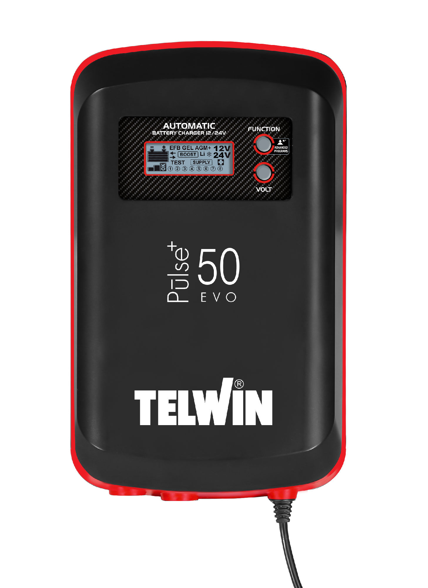 Telwin 830807611 PULSE 50EVO Multifunctionele elektronische batterijlader druppellader 12/24 V 40/20A.