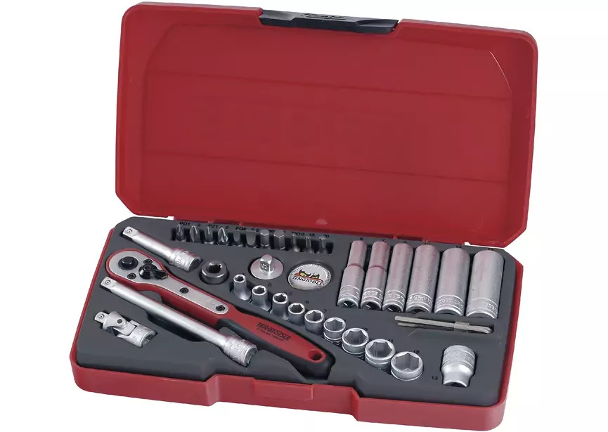 Teng Tools 167290105 T1436 Doppen- en bitsset 1/4" 36 dlg