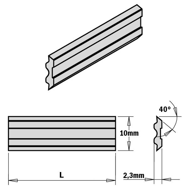 GRN Tools 795.530.10 Tersa systeem mes HPS 530x10x2,3