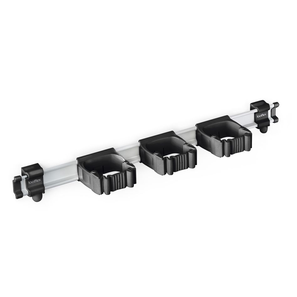 Toolflex TF030100 One Aluminium Rail Zwart 540 mm - met 3 houders