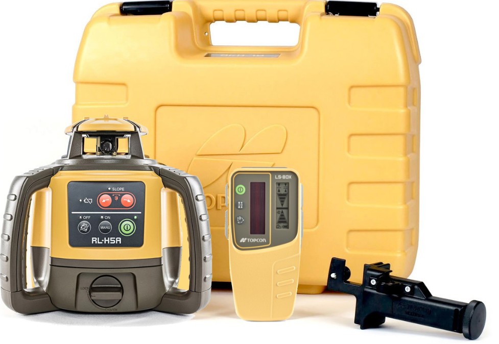 Topcon 1052624-01 RL-H5A + LS-80X Bouwlaser + Ontvanger – Professionele Bouwlaser met Enkele Afschot