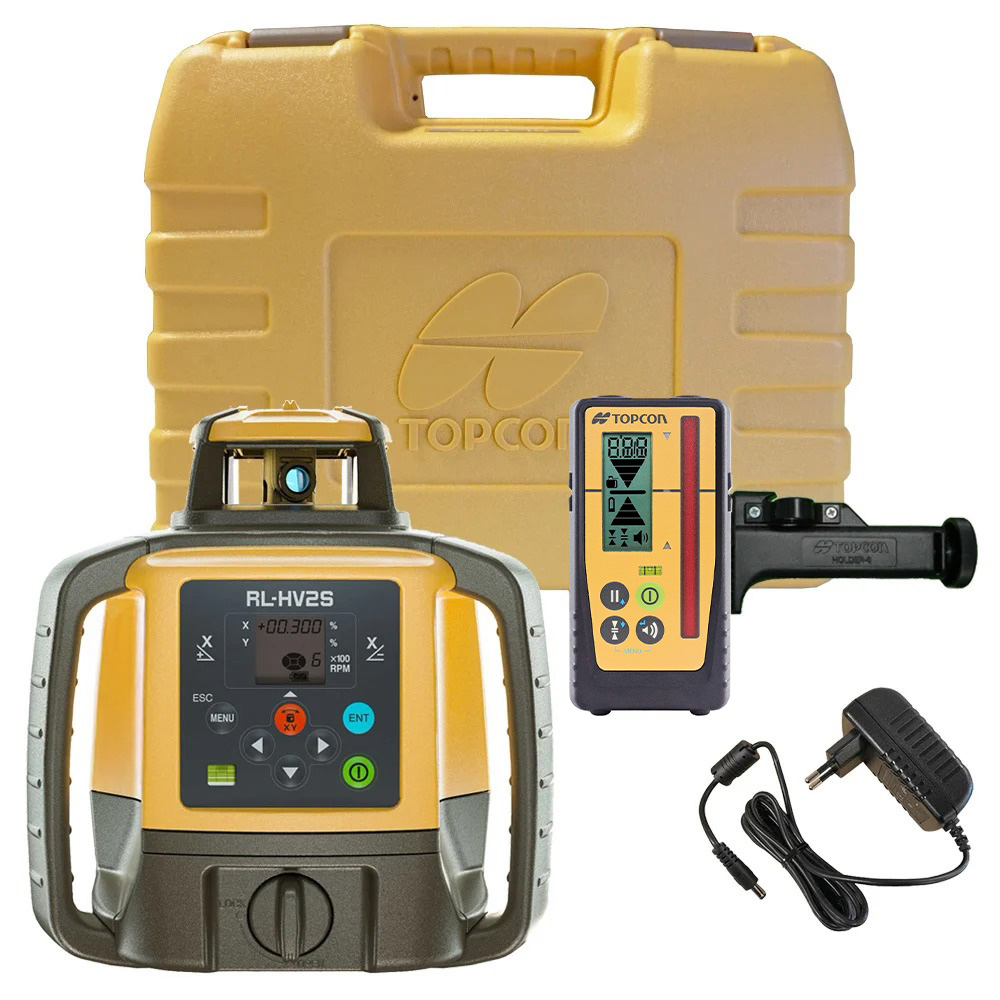 Topcon 1051612-24 RL‑HV2S + LS-100D Multifunctionele bouwlaser met dubbel afschot