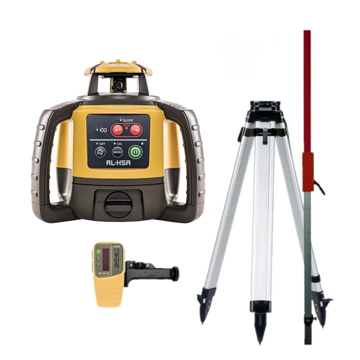 Topcon 1052624-01Set RL-H5A + LS-80X Bouwlaser Set – Professionele Bouwlaser met Enkele Afschot