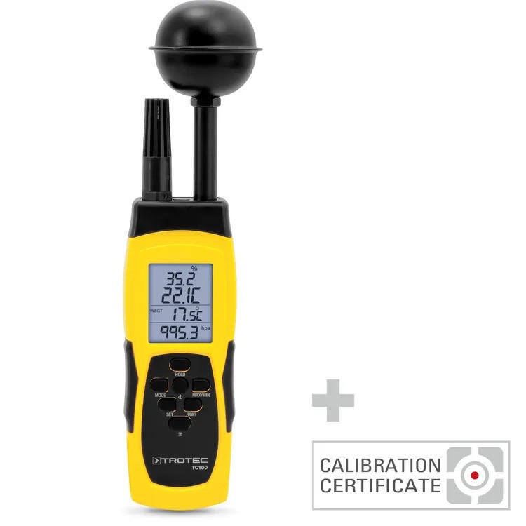 Trotec 3510007010 TC100 thermohygrometer inclusief kalibratiecertificaat