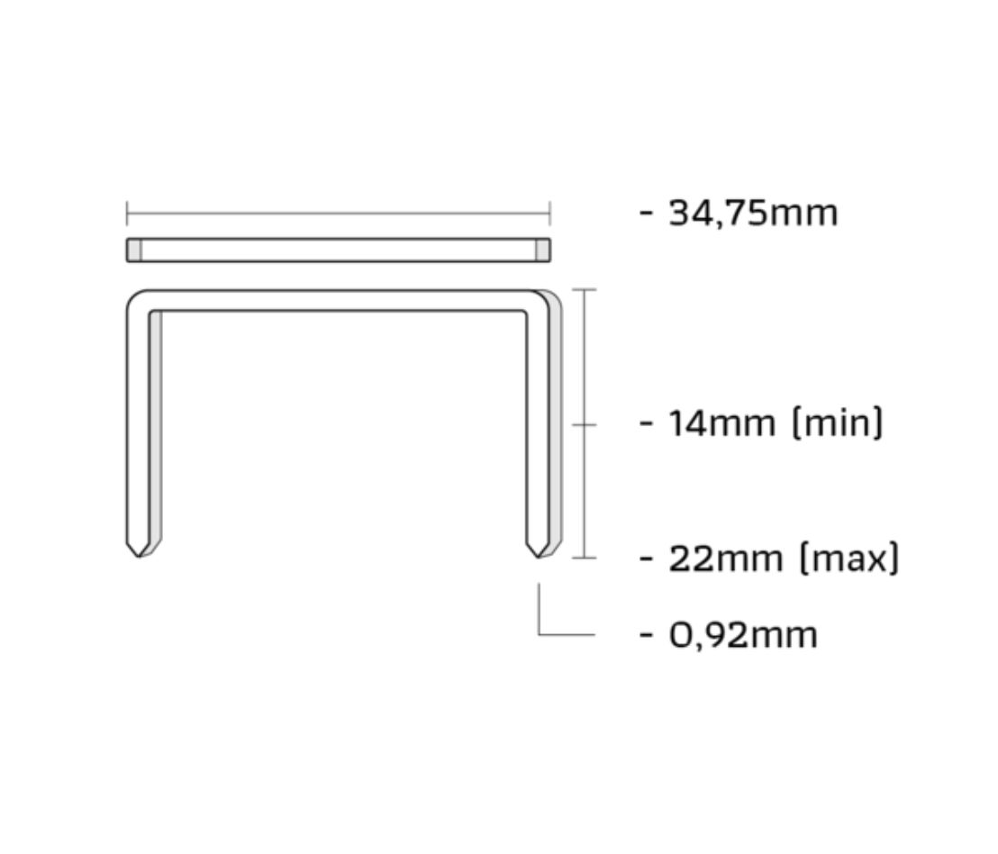 Union B-16CL- Kram gebronsd 16mm 8800st
