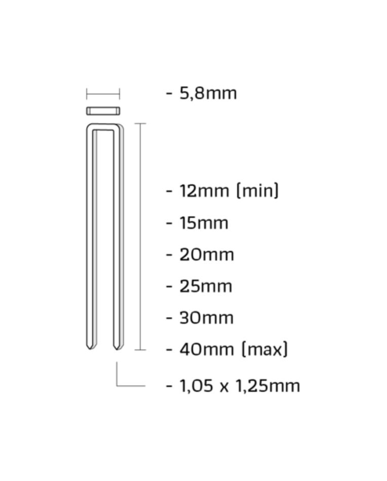 Union EB20CRHM E-niet RVS geharst lengte 20mm 8000st
