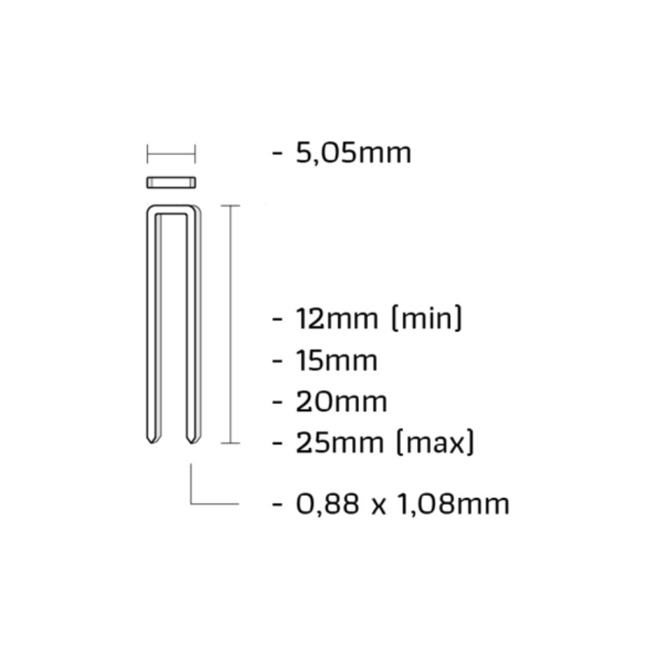 Union EM25CHHI EM-niet gegalvaniseerd goldlook lengte 25mm 5000st