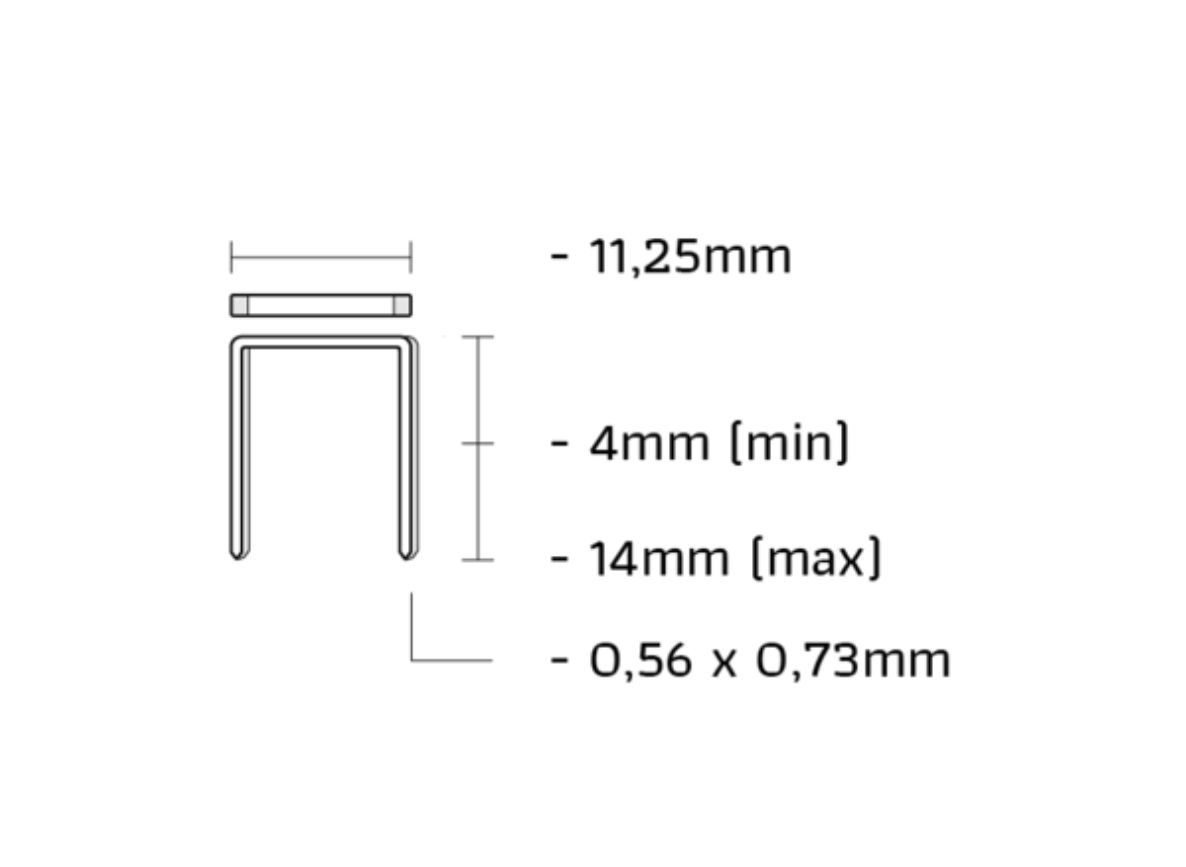 VX08CS- VX-niet gegalvaniseerd staal lengte 8mm 2400st