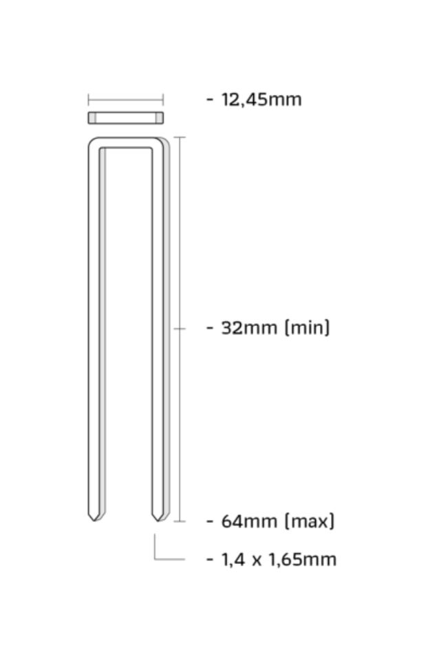 Union S-32CVKQ Kram gegalvaniseerd lengte 32mm 10000st