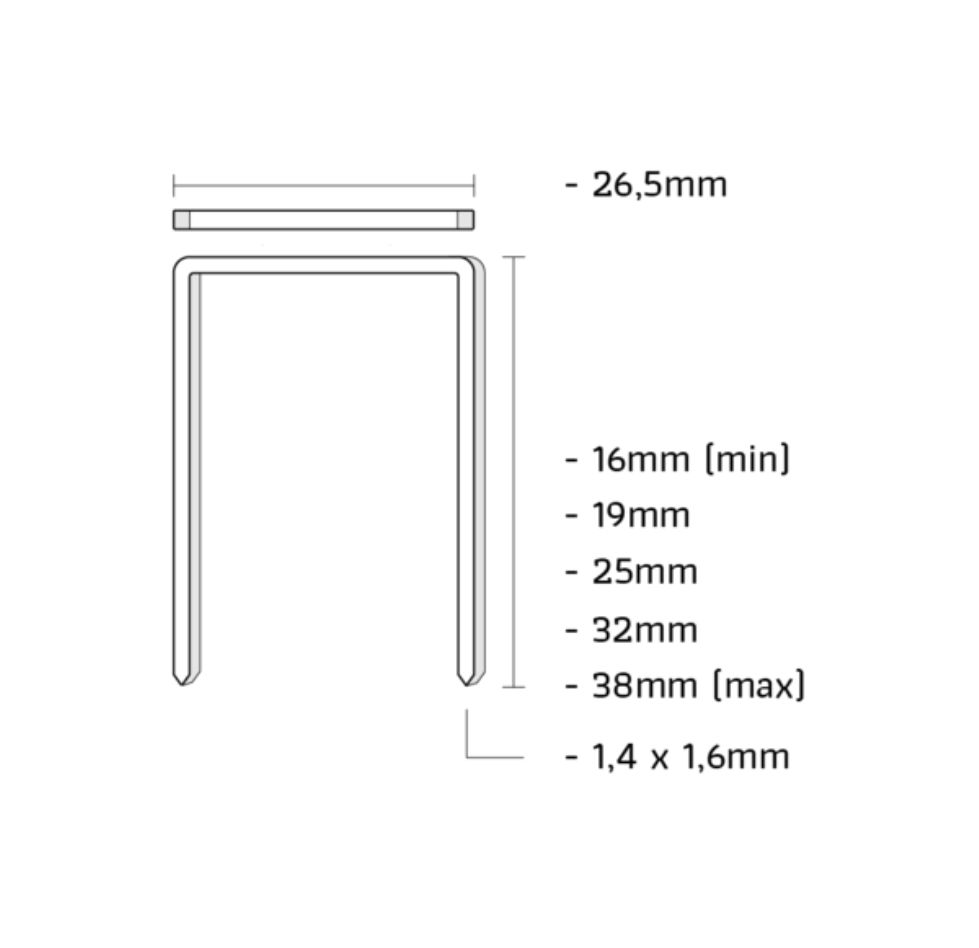 Union WS19CNHM Kram gegalvaniseerd lengte 19mm 8000st