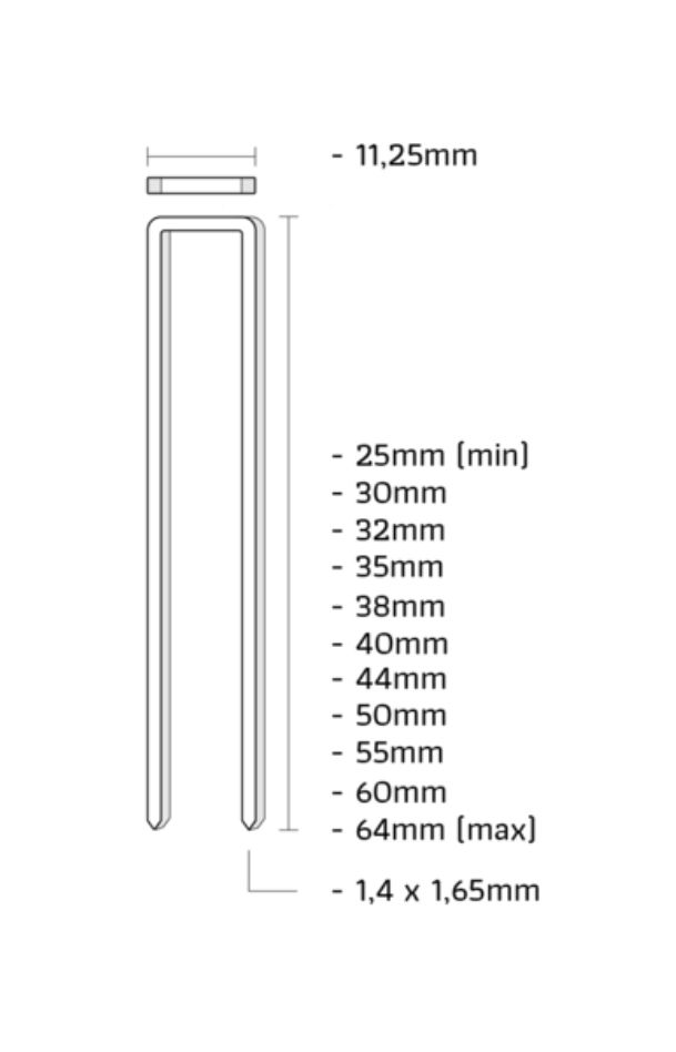 Union Z-40CNHM Kram gegalvaniseerd lengte 40mm 8000st