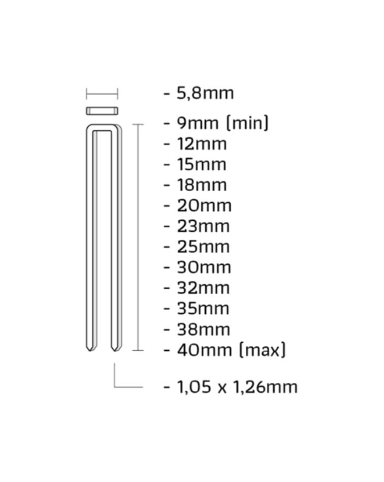 Union E-18CVKI E-niet gegalvaniseerd lengte 18mm 5000st