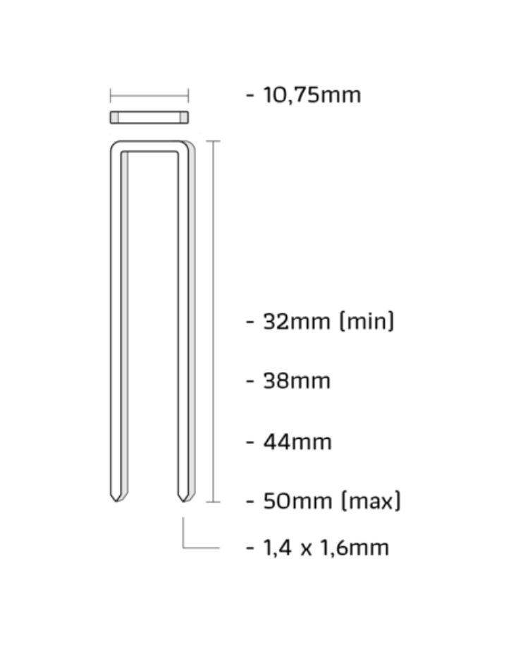 Union L-25CNHL Kram gegalvaniseerd lengte 25mm 7500st