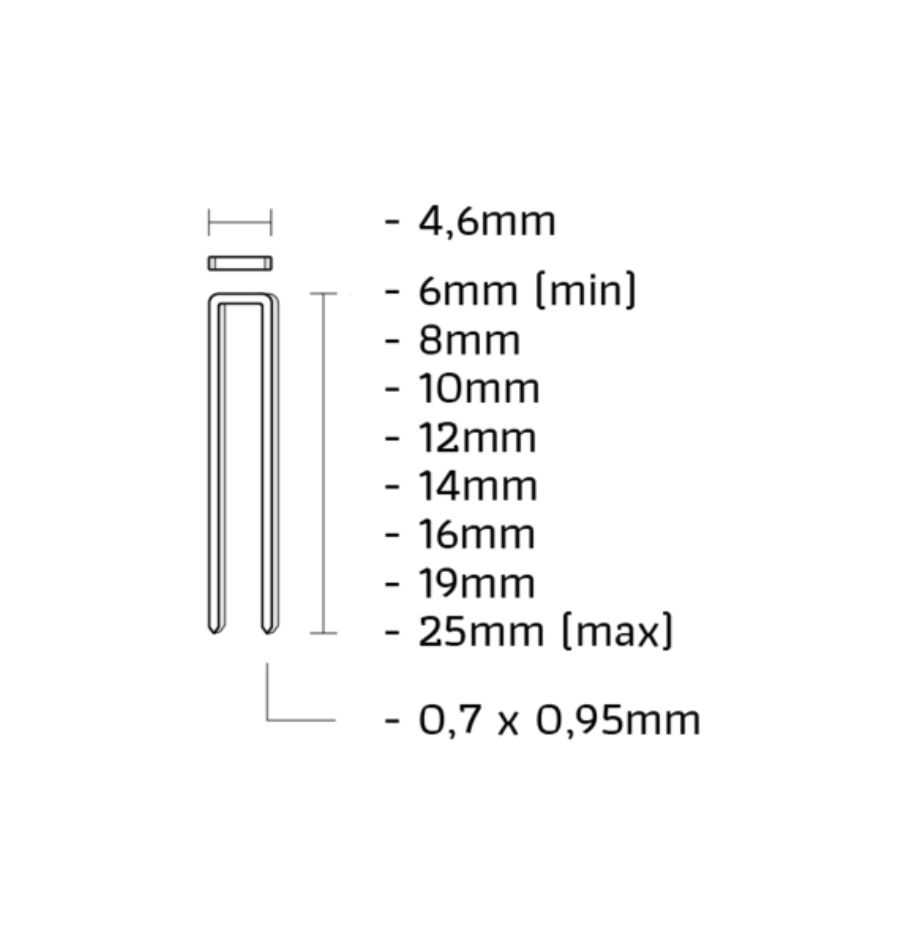 Union O-08CN-M O-niet gegalvaniseerd lengte 8mm 8000st