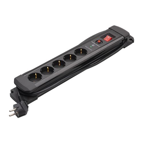 Vetec 46.530.05 Contactblok nylon 5-voudig - 1,5m - H05VV-F - 3 G 1,5 mm² met overspanningsbeveiliging 