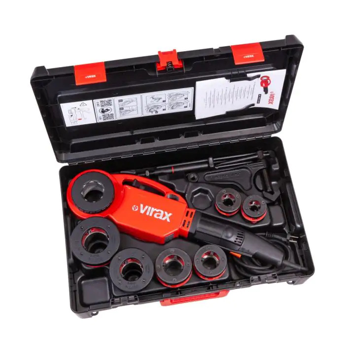 VIRAX 137581 Accu draadsnijmachine Phenix IV 18V 2x8.0Ah om koffer BSPT 1/2 inch-1.1/4 inch