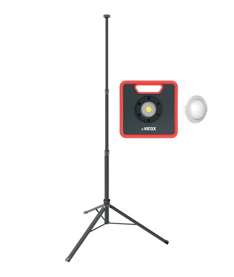 VIRAX 262824 Accu Bouwlamp 2000 Lumen + statief 2 meter