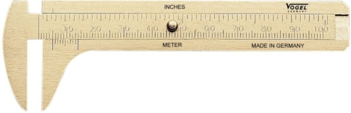 Vogel 214003 Schuifmaat knop ronde snavel messing 100mm