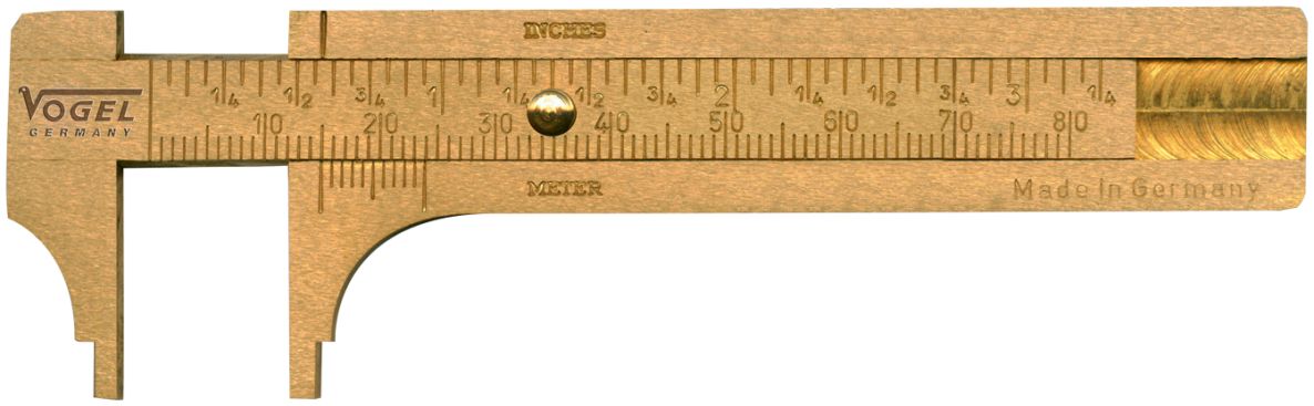 Vogel 214303 Schuifmaat knop binnenmaat messing 100mm